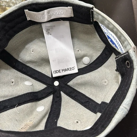 Distressed Tan baseball cap 13 DE MARZO - Picture 3 of 4